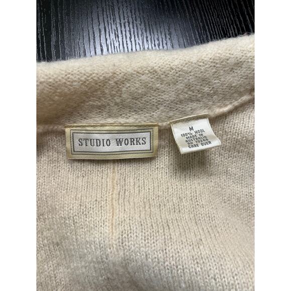 Vintage Studio Works 100% Wool Button Up Cardigan - Picture 5 of 8